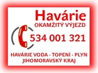 Hav&aacute;rie vody a kanalizace - hork&aacute; linka